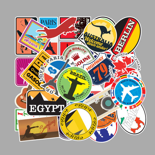 100 Travel Doodle Stickers