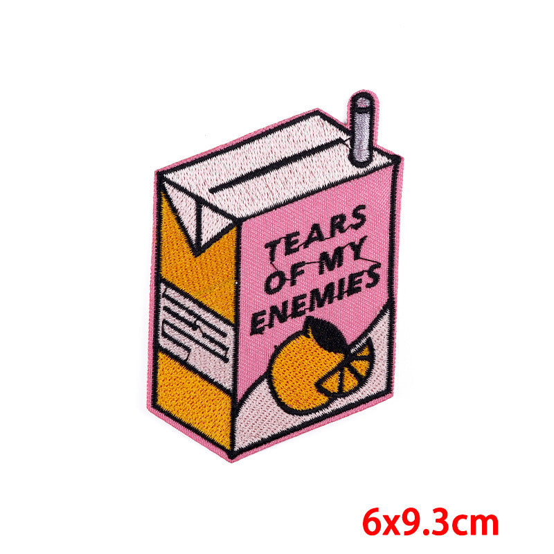 Cartoon Wine Embroidered Cloth Patches