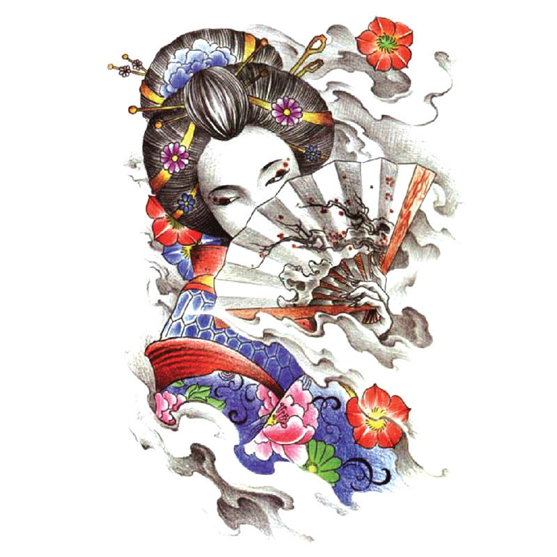 Floral Color Arm Tattoo Stickers