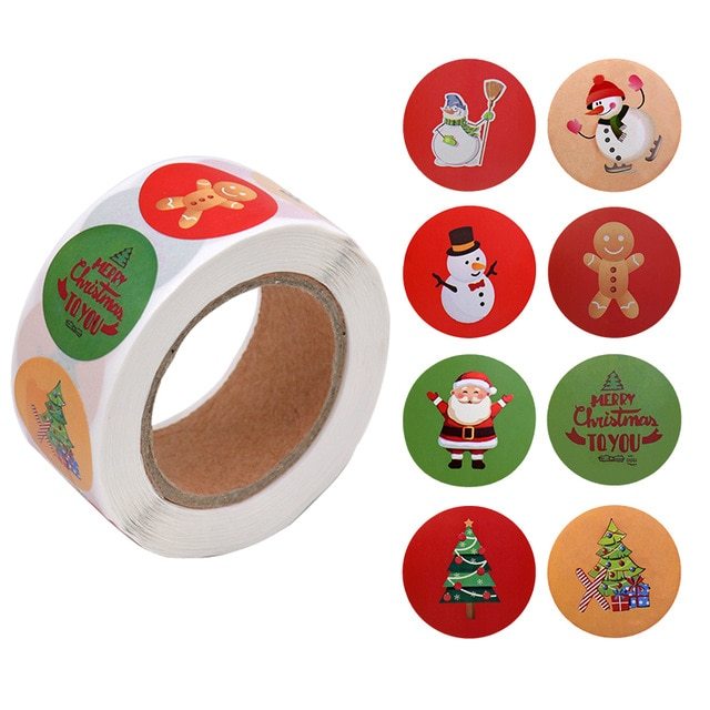 Festive Christmas Gift Roll Stickers