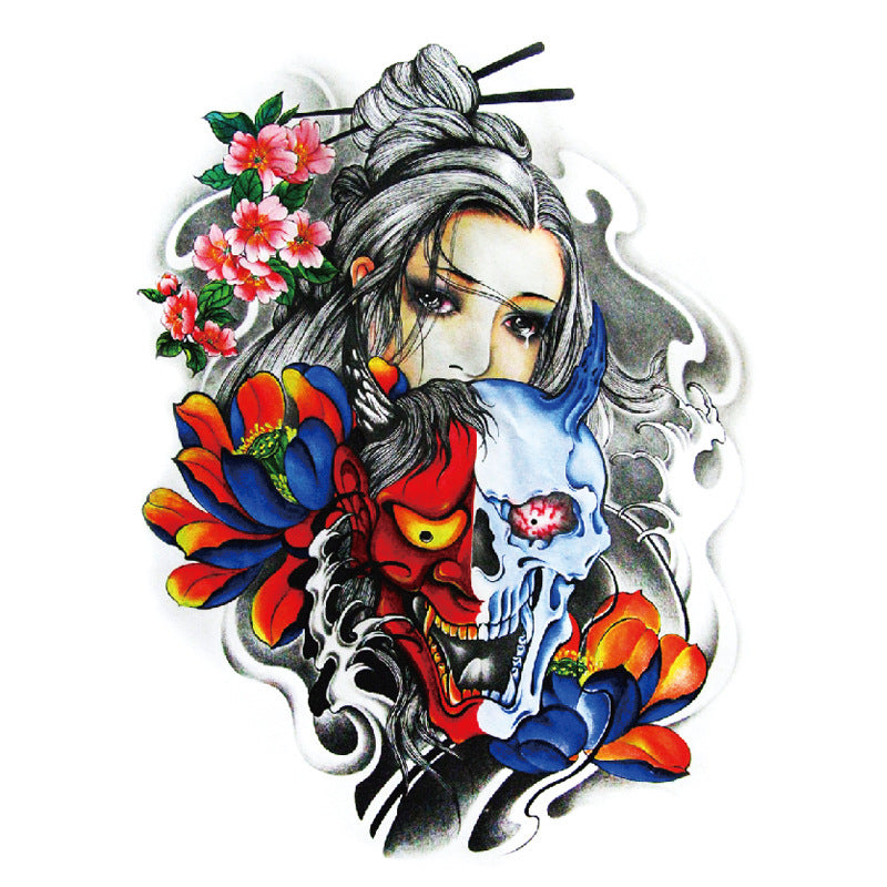 Floral Color Arm Tattoo Stickers