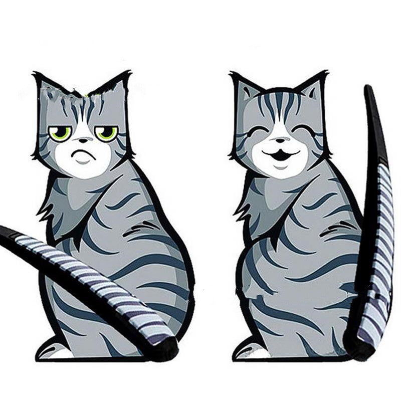 Smiling Cat Wiper Car Stickers