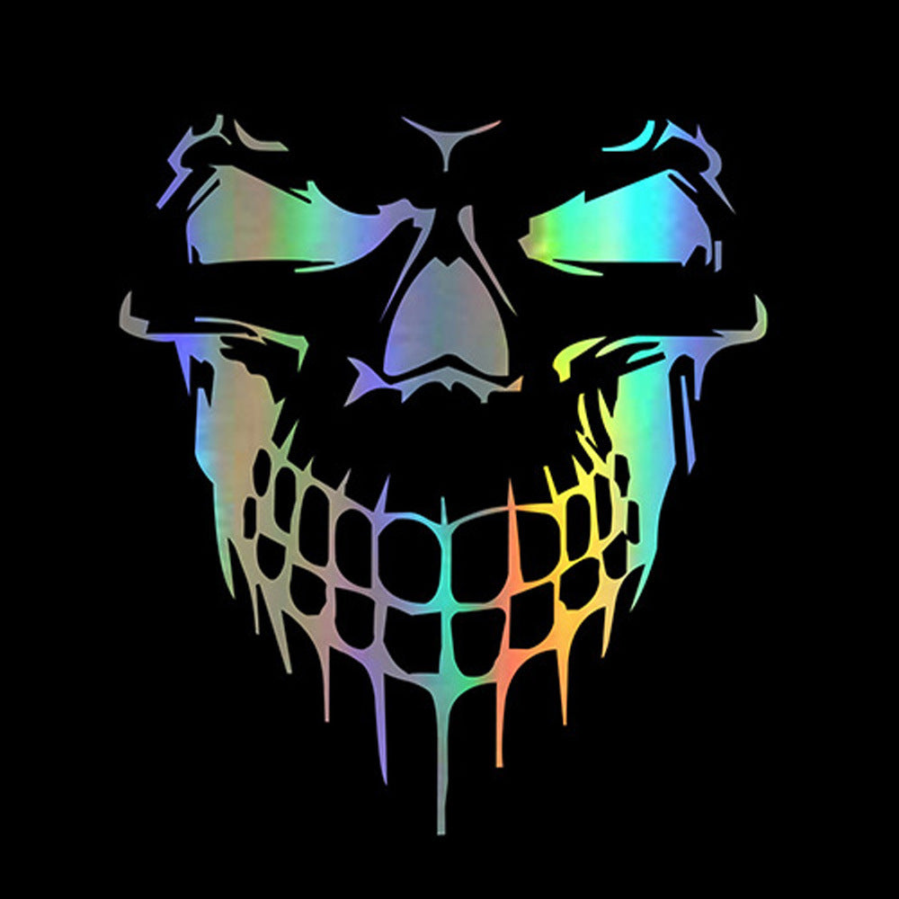 Reflective Skull Head Car Stickers