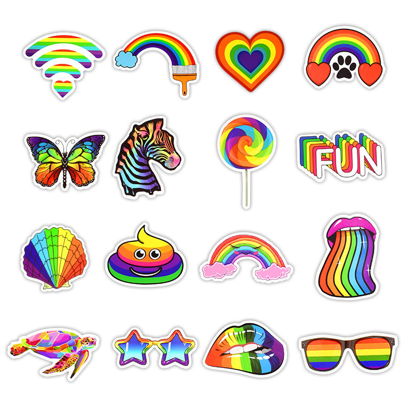 50 Rainbow Custom  Stickers