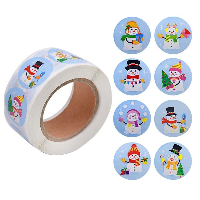 Festive Christmas Gift Roll Stickers