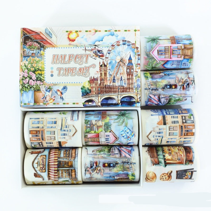 Creative Landscape Stickers Waterproof Tape Set