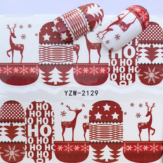 Explosion models Christmas series water  stickers
