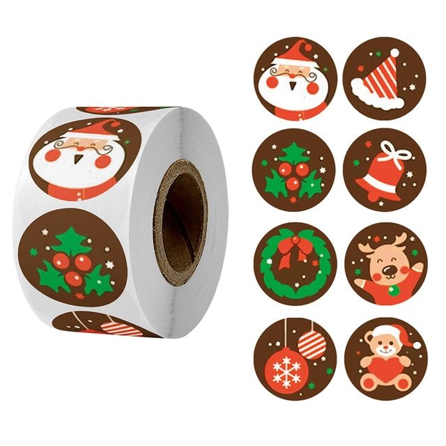 Festive Christmas Gift Roll Stickers