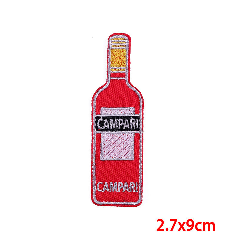 Cartoon Wine Embroidered Cloth Patches