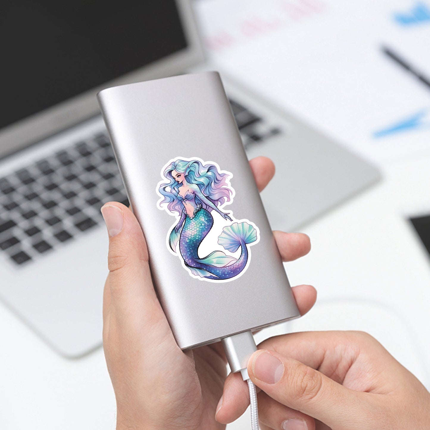 Holographic Angel Mermaid Sticker Set