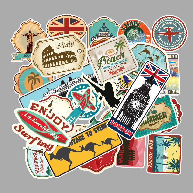 100 Travel Doodle Stickers
