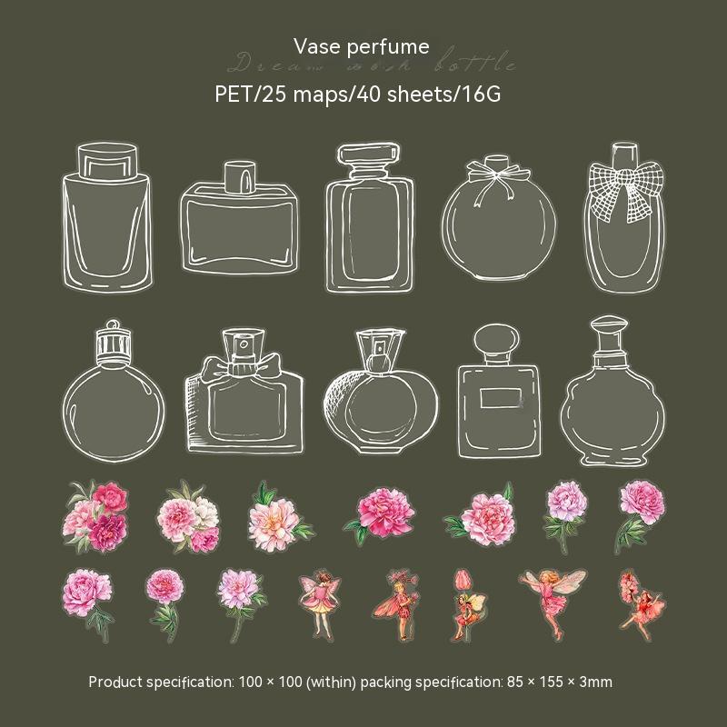 Aesthetic Transparent Flower Stickers