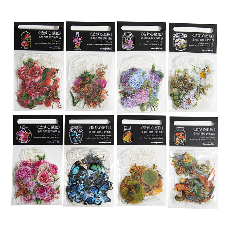Aesthetic Transparent Flower Stickers