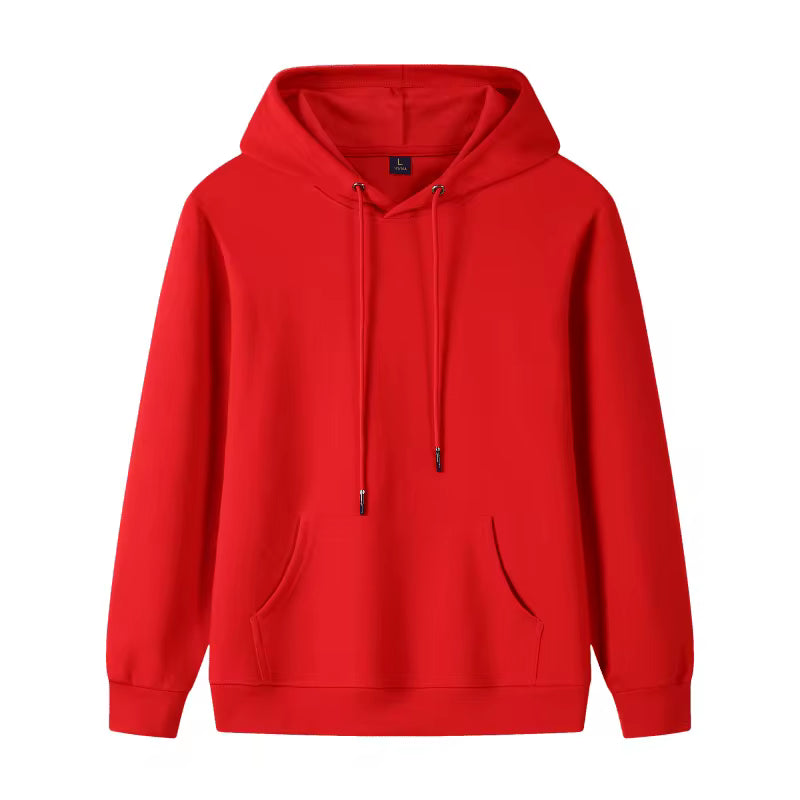 Custom Logo Cotton Hoodie – 9 Color Premium Pullover