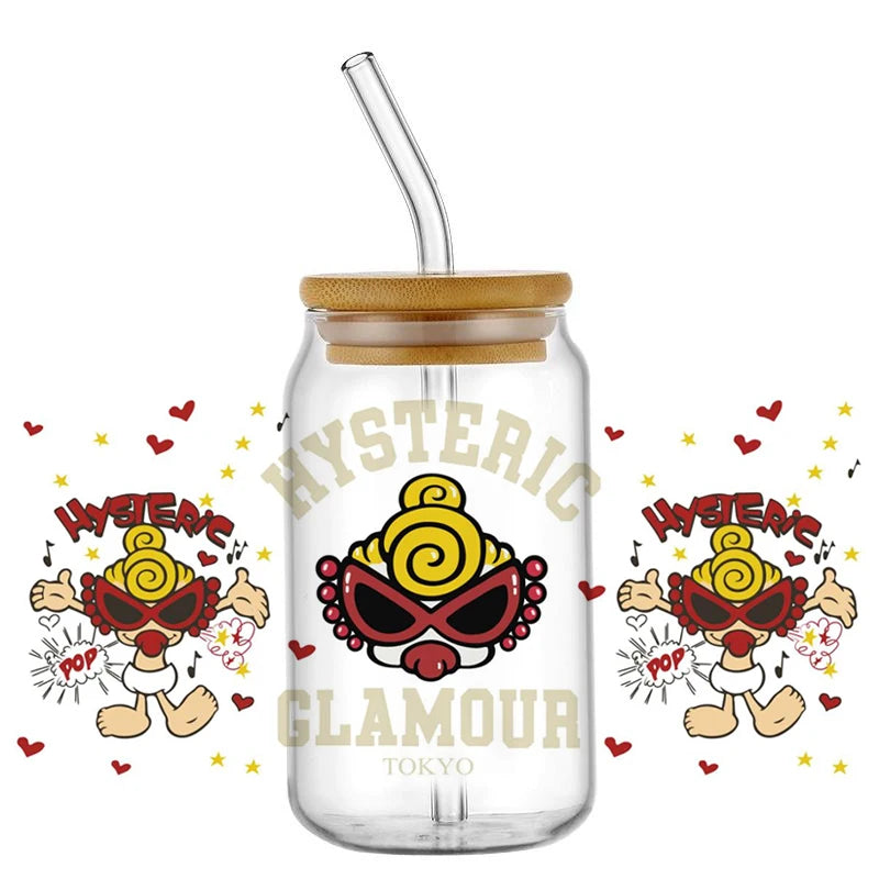 Mini Baby UV DTF Cup Wrap Stickers for 16oz Glass Cans