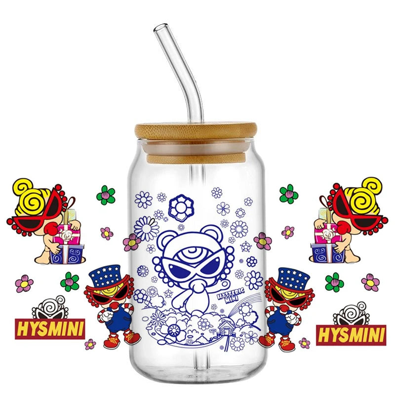 Mini Baby UV DTF Cup Wrap Stickers for 16oz Glass Cans