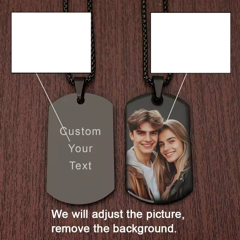 Custom Photo Necklace – Personalized Stainless Steel Gift