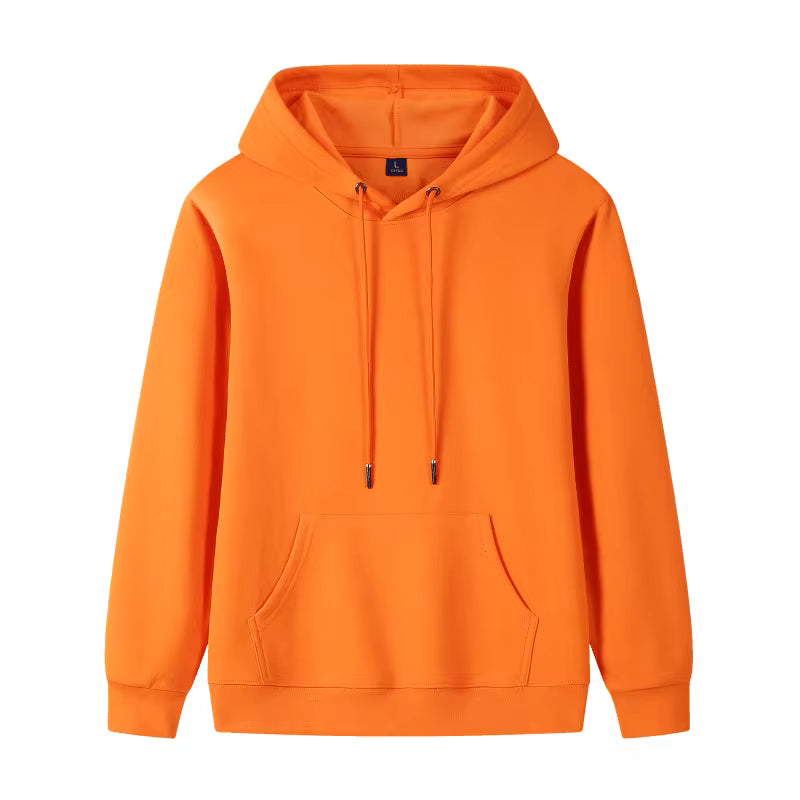 Custom Logo Cotton Hoodie – 9 Color Premium Pullover