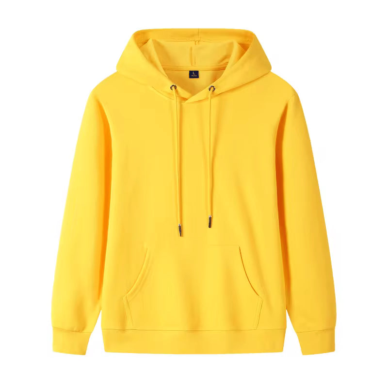 Custom Logo Cotton Hoodie – 9 Color Premium Pullover