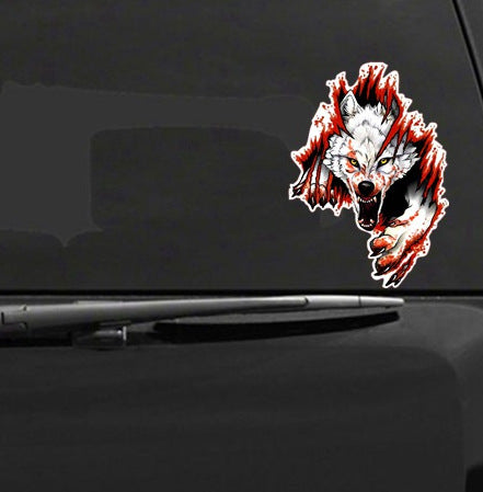 Angry Wolf Reflective Car & Motorcycle Stickers