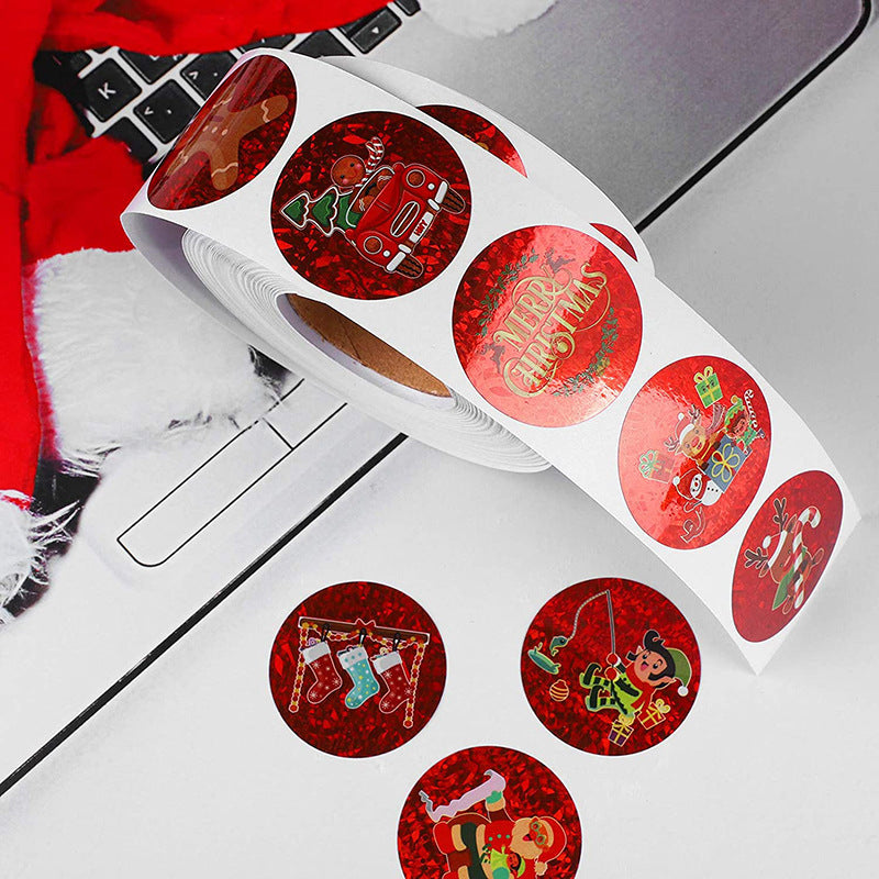 Merry Christmas Festival Roll Stickers