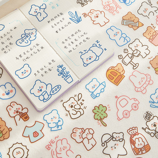 Morning Foam PET Sticker Pack Bear