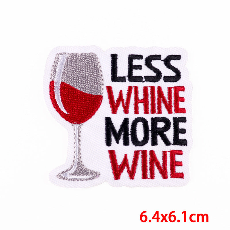 Cartoon Wine Embroidered Cloth Patches