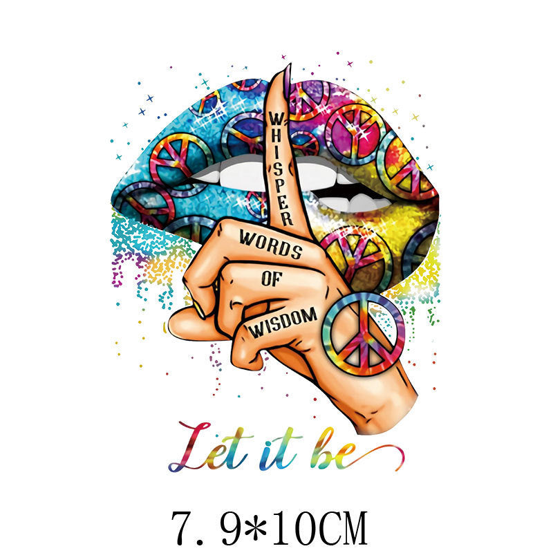 Small Lip Heat Transfer Stickers