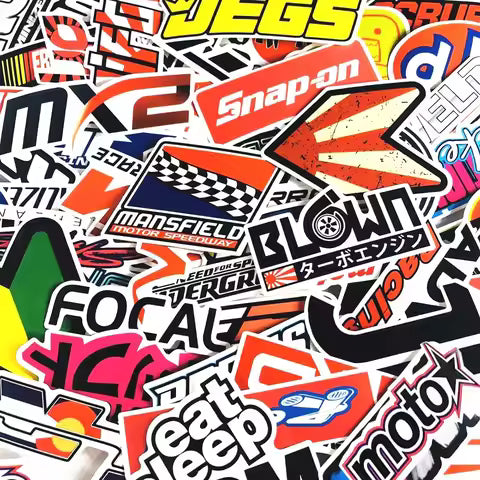 Guitar & Motorcycle DIY Graffiti Stickers Set