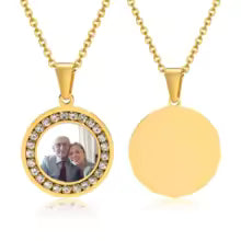 Photo Necklace, Picture Pendant for Men Women ,Personalized Custom Memory Necklaces