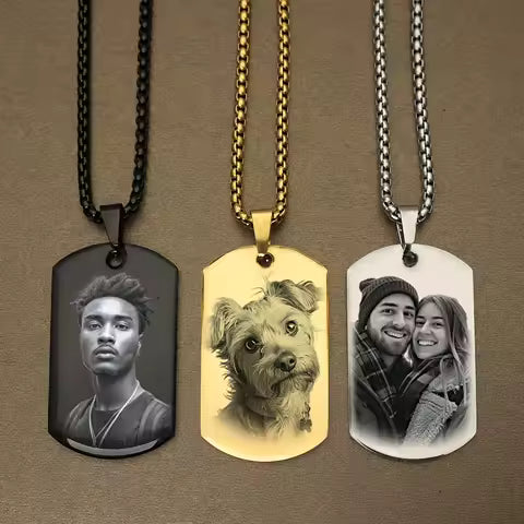 Custom Photo Necklace – Personalized Stainless Steel Gift