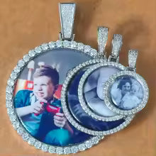 Custom Photo Pendant Necklace – Personalized Round Charm Jewelry