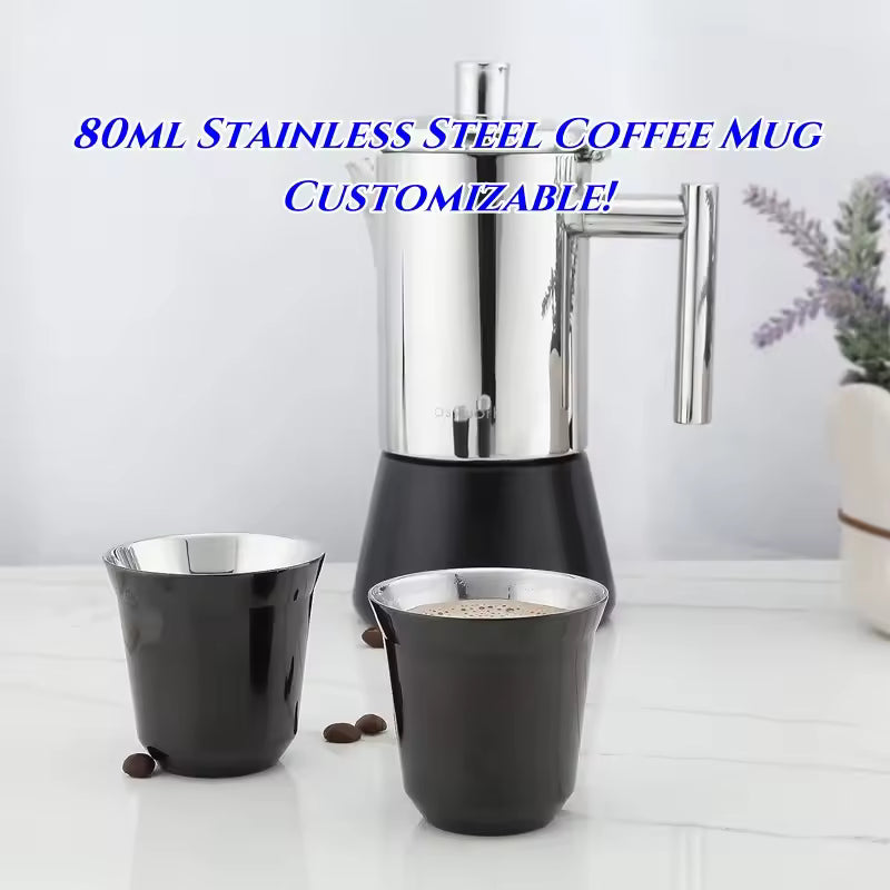 Custom 80ml Stainless Steel Double-Layer Cup