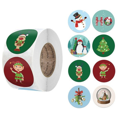 Festive Christmas Gift Roll Stickers