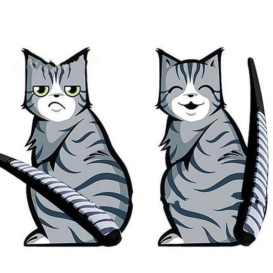 Smiling Cat Wiper Car Stickers