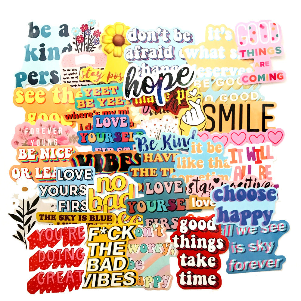 Inspirational English Graffiti Sticker Set