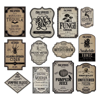 Halloween Wine Bottle Decoration Stickers