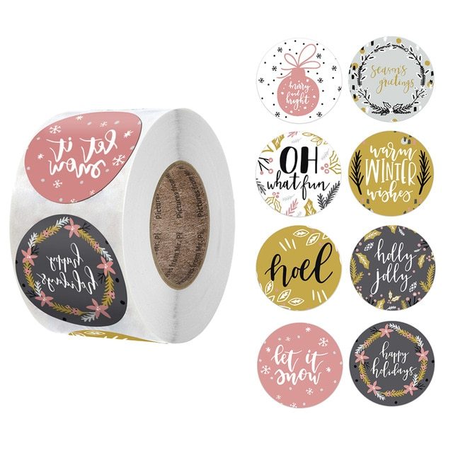 Festive Christmas Gift Roll Stickers