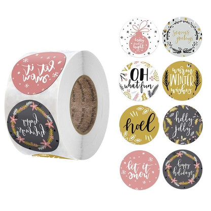Festive Christmas Gift Roll Stickers