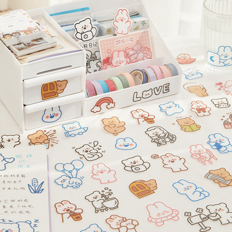 Morning Foam PET Sticker Pack Bear