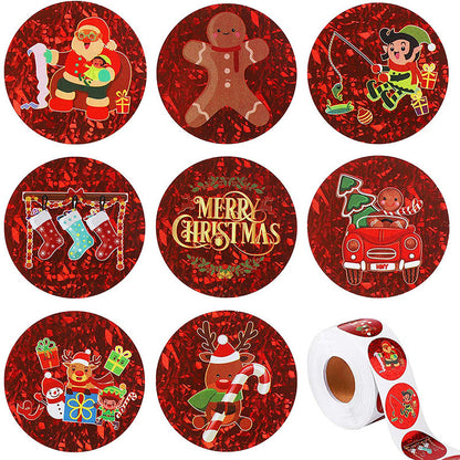 Merry Christmas Festival Roll Stickers