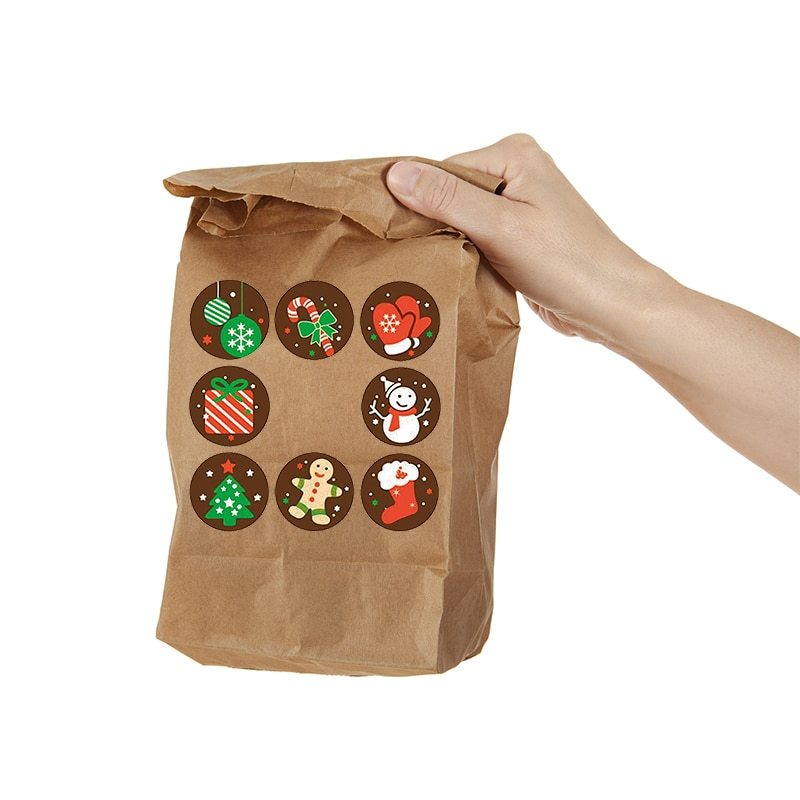 Festive Christmas Gift Roll Stickers