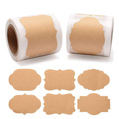Kraft Paper Blank Roll Sticker Sticker Diy Baking Packaging Sticker