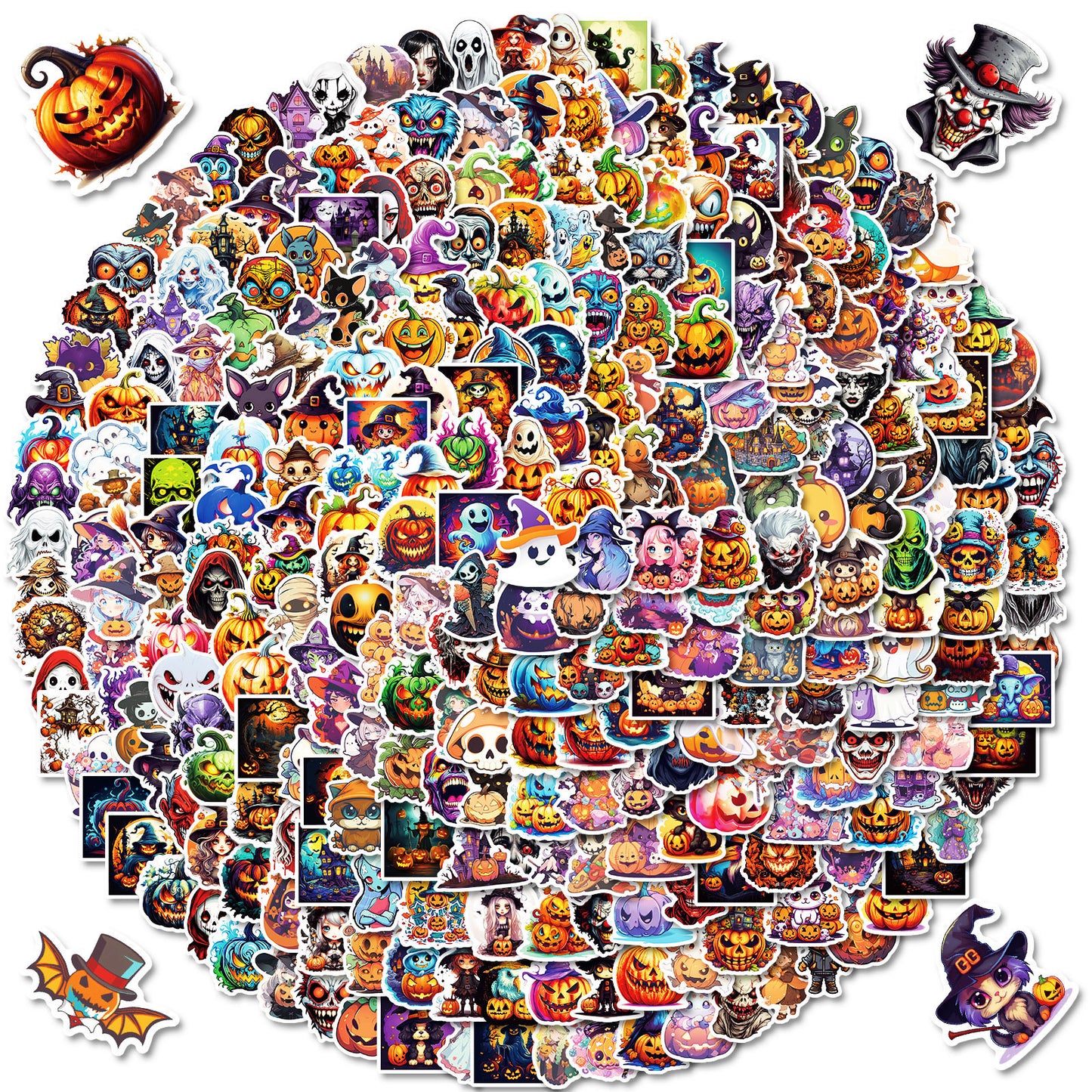 300 Cartoon Pumpkin Custom Sticker