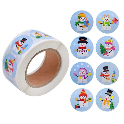 Festive Christmas Gift Roll Stickers