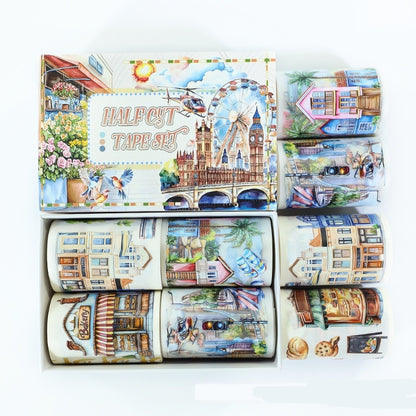 Creative Landscape Stickers Waterproof Tape Set