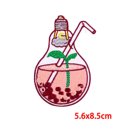 Cartoon Wine Embroidered Cloth Patches