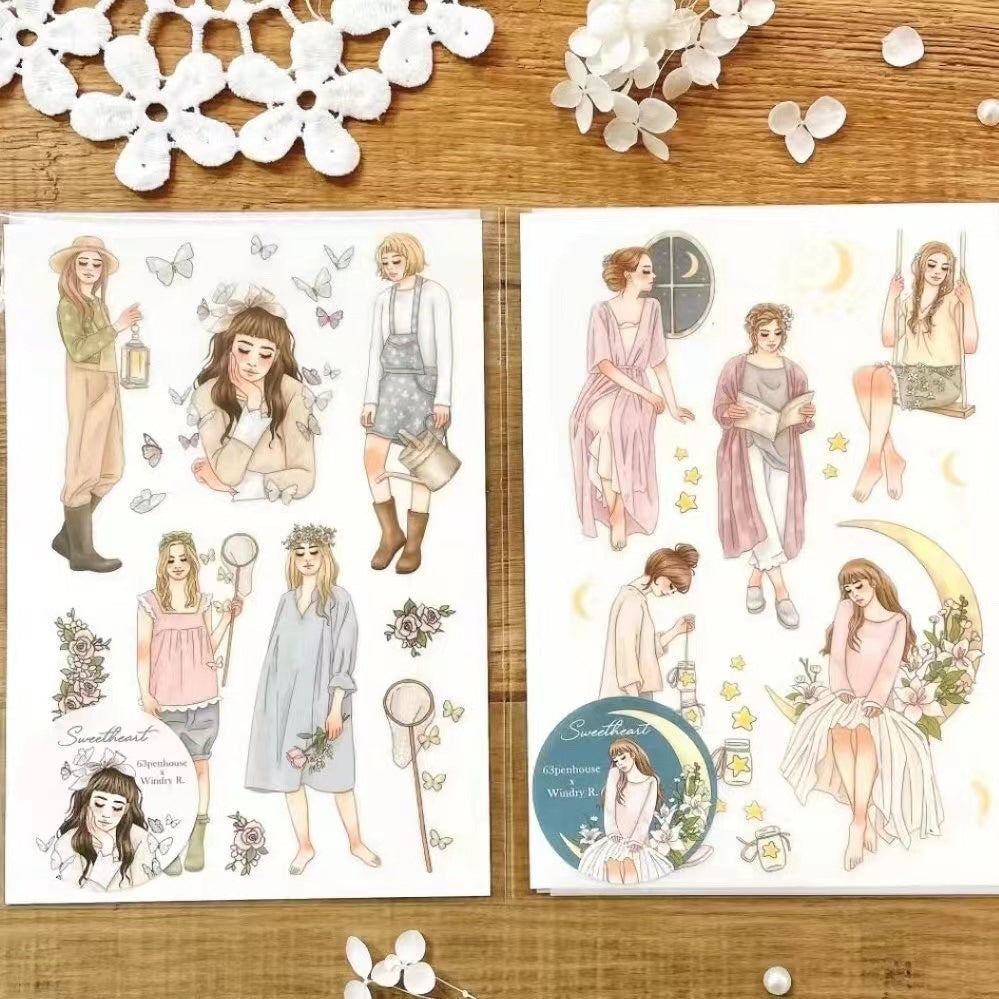 Sweetheart PET Transfer Stickers