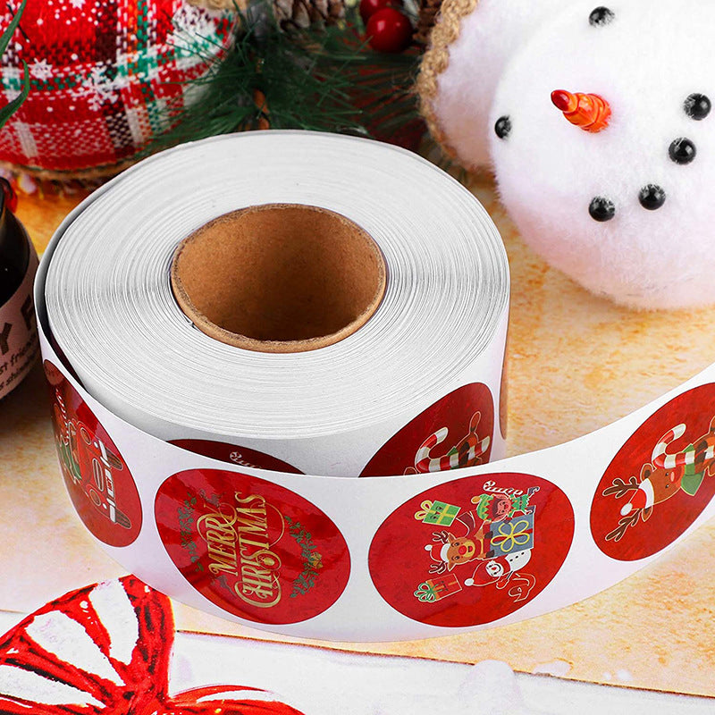 Merry Christmas Festival Roll Stickers