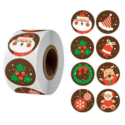 Festive Christmas Gift Roll Stickers